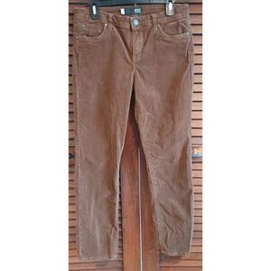 Women's Kut from the Kloth Catherine Boyfriend Corduroy Pants Brown Size 8